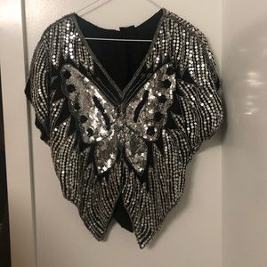 Vintage sequinned top very unique